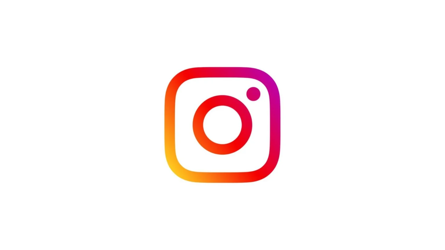 Colorful Instagram logo on white background